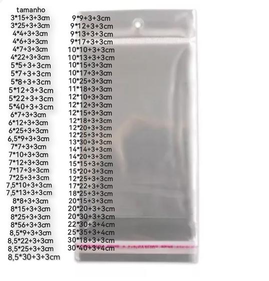 Imagem de Embalagem de plástico saco com furo (25*35+3+4cm) - 100 unidades