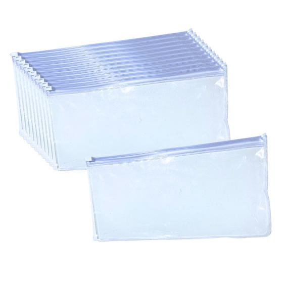 Imagem de Embalagem Multiuso PVC Retangular Zíper 25,5x13cm Kit 30unds
