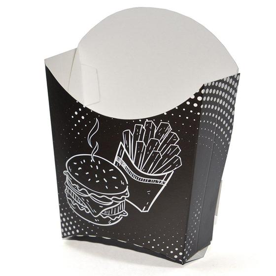 Imagem de Embalagem para Batata Frita - Pacote com 100 unidades (Black - Preta)