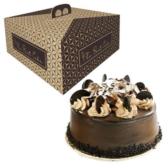Imagem de Embalagem para Bolo com Alça - Para pratos de 25 cm - 25 x 25 x 13,5 cm - 10 unidades - The Best Cake