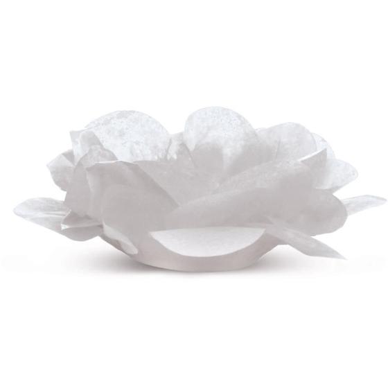Imagem de Embalagem para Doces Forminha Roses Branca Caixa com 40 Unidades