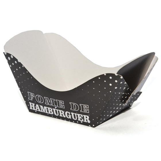 Imagem de Embalagem para Hambúrguer / Porções - Pacote com 100 unidades (Black - Preta)