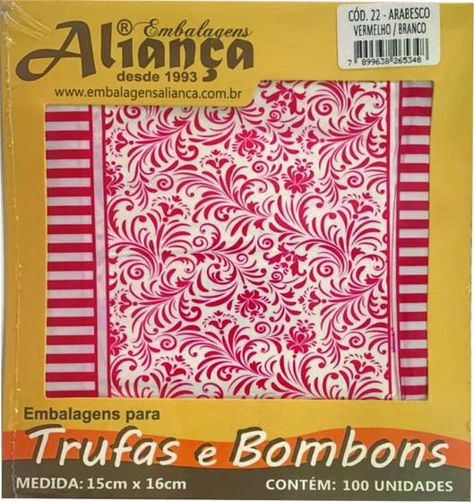 Imagem de Embalagem para trufas Aliança 15x16cm 100un / 