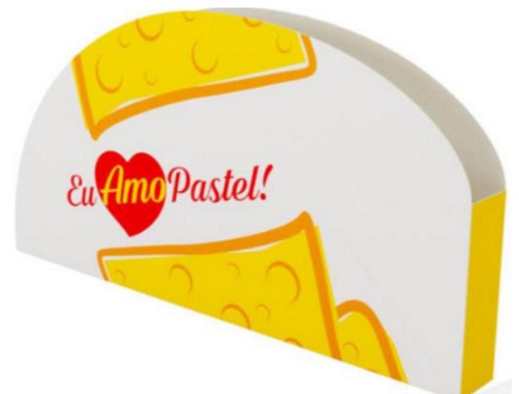 Imagem de Embalagem Pastel Balcão Modelo Amarelo 100 unidades