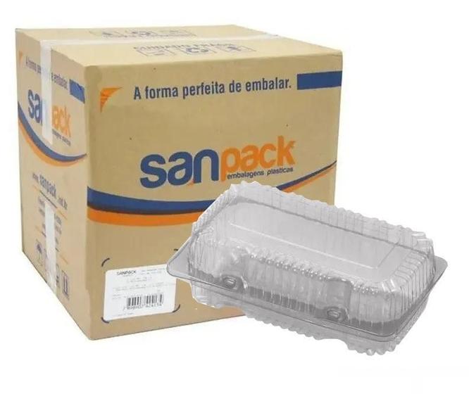 Imagem de Embalagem Pet. Retangular Pequena Sanpack S-13 C/100