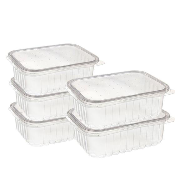 Imagem de Embalagem Retangular 500ml Atacado 96un Microondas Freezer