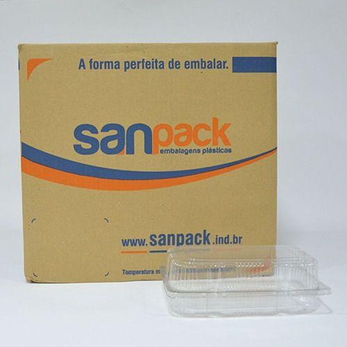 Imagem de Embalagem Retângular Pequena Baixa - Sanpack S08 -  Cx 50 Un