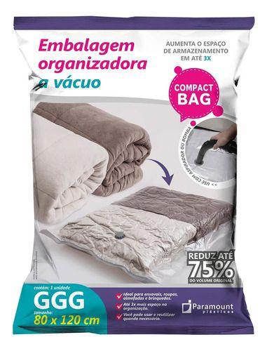 Imagem de Embalagem Saco A Vácuo Guarda Roupa Organizador 80x120 Cm