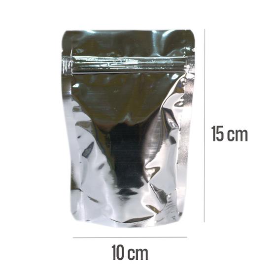 Imagem de Embalagem Saquinho Stand Up Pouch Metalizado 10x15 cm - 5 unidades