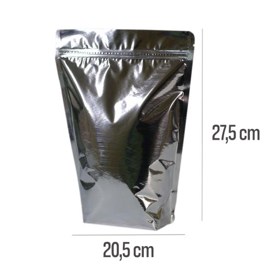 Imagem de Embalagem Saquinho Stand Up Pouch Metalizado 20,5x27,5 cm - 5 unidades
