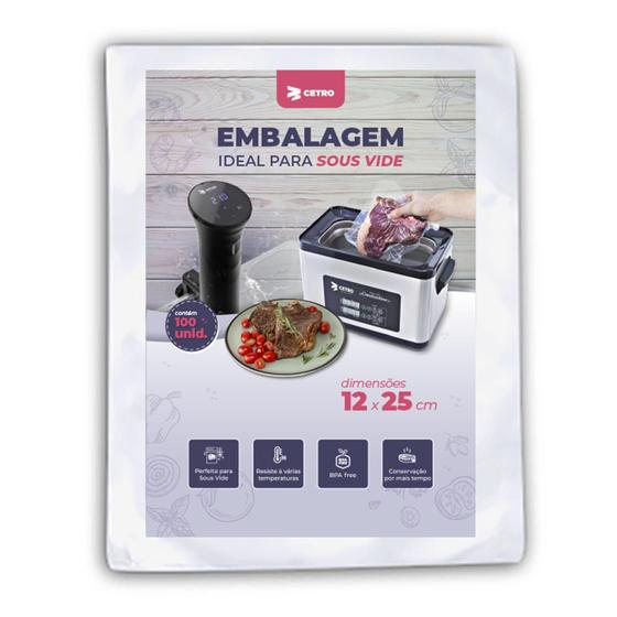 Imagem de Embalagem Sous Vide 12x25 - 100 Unidades