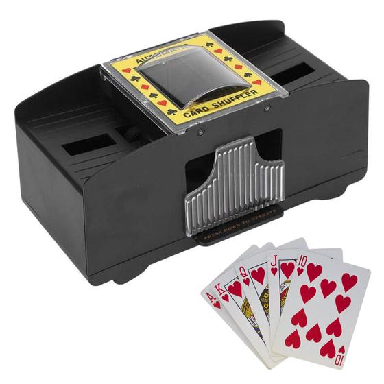 Imagem de Embaralhador Misturador de Cartas Automático Jogos Baralho Poker Uno