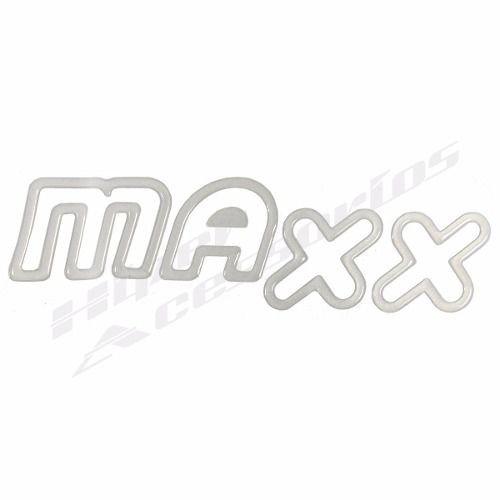 Imagem de Emblema Adesivo Maxx Corsa Celta Meriva Prata - Vazado