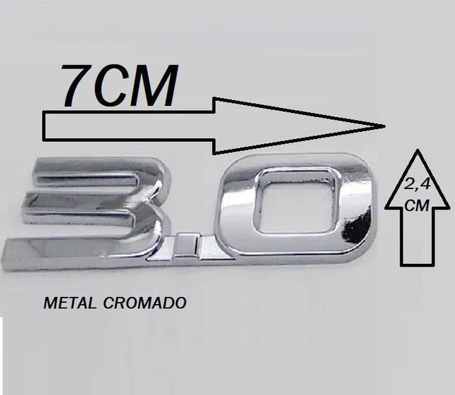 Imagem de Emblema Adesivo Metal Cromo 3.0 D4D Hilux Sw4 Omega Metal