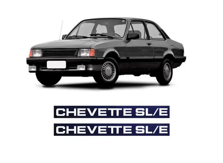 Imagem de Emblema adesivo plaqueta friso lateral chevette sl/e