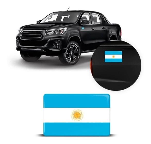 Imagem de Emblema Adesivo Resinado Bandeira Argentina Países 8x5 cm P