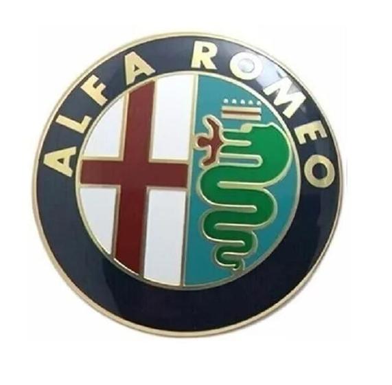 Imagem de Emblema Alfa Romeo Alumínio - Alta Qualidade - Fita 2 Faces