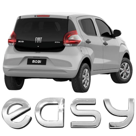 Imagem de Emblema Aplique Logo Letreiro Easy Fiat Mobi 2017 2018 2019