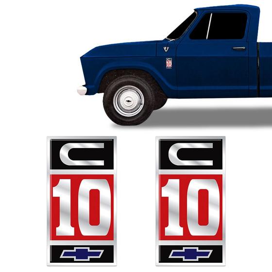 Imagem de Emblema C10 Adesivo Lateral Alto Relevo Chevrolet - Par