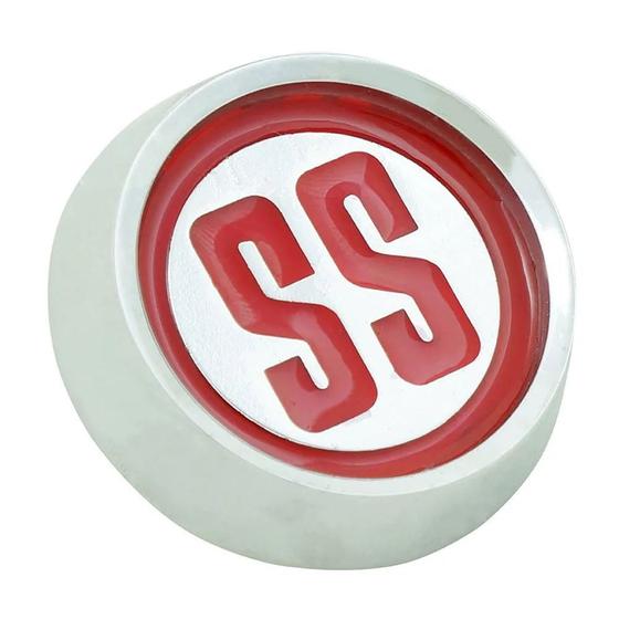 Imagem de Emblema calota SS cor vermelha para centro de roda GM Opala e Caravan SS