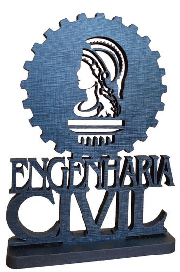 Imagem de Emblema de mesa símbolo profissão engenharia civil formatura