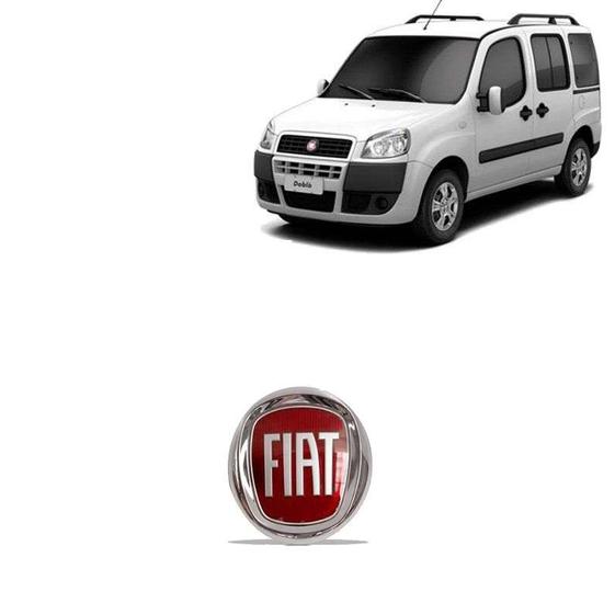 Imagem de Emblema Dianteiro Fiat Doblo Vermelho Adesivo