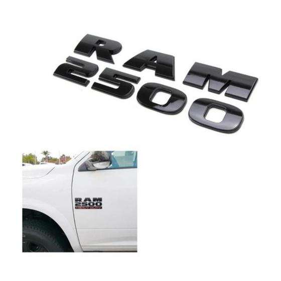 Imagem de Emblema Dodge Ram 2500 Porta Grande Preto Fosco