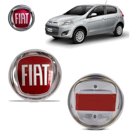 Imagem de Emblema Fiat Palio da Grade 95MM Vermelho Adesivo