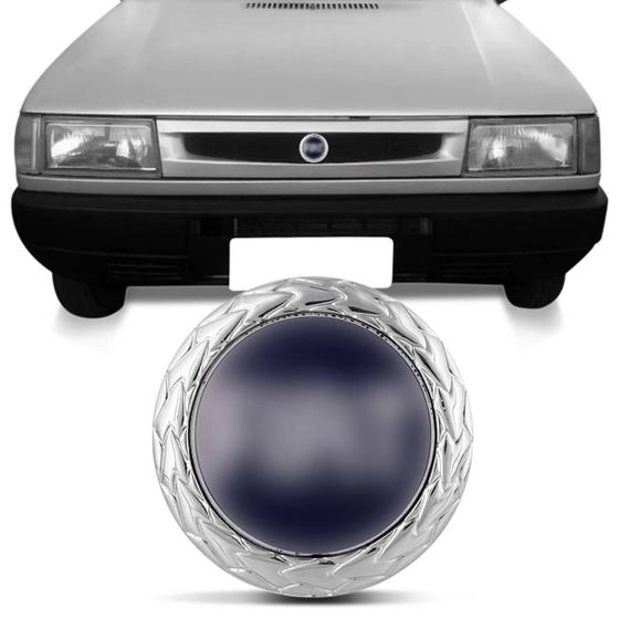 Imagem de Emblema Grade Dianteira Fiat Uno Mille Fire Fiorino Palio Siena Strada Idea Azul Encaixe Perfeito