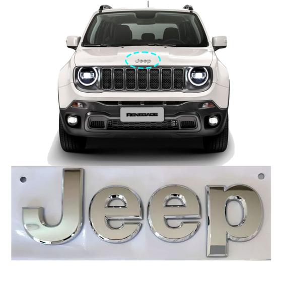 Imagem de Emblema Jeep Cromado Do Capo Original Mopar Jeep Renegade