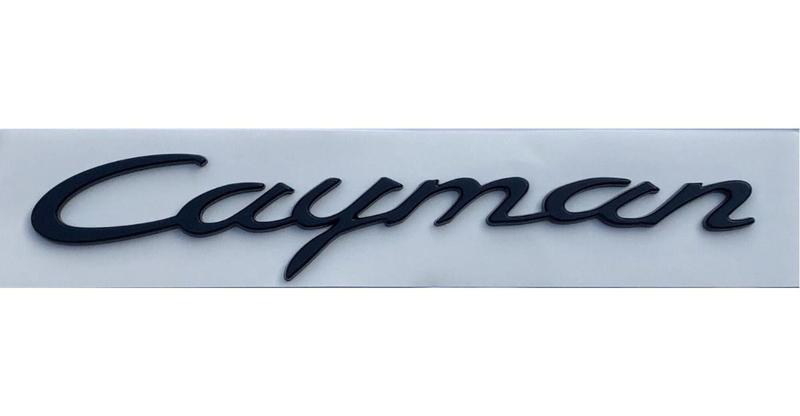 Imagem de Emblema Letra Porsche C A Y M A N Cayman Preto Brilhante