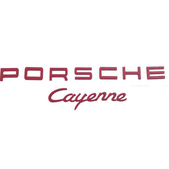 Imagem de Emblema Letra Porsche + Cayenne Vermelho