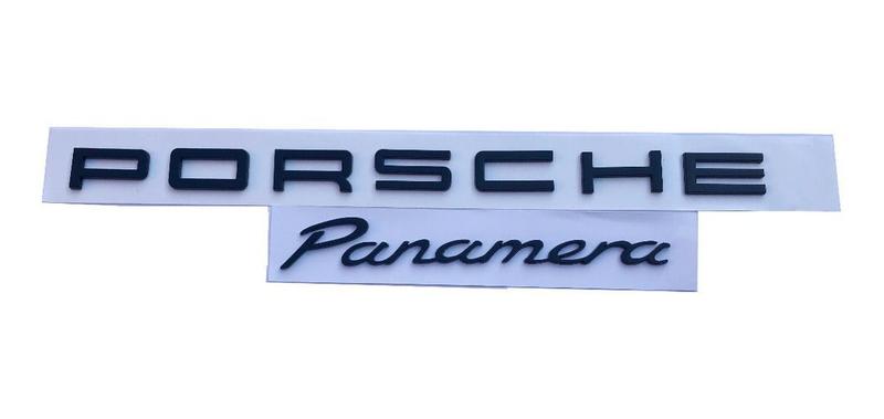 Imagem de Emblema Letra Porsche + Panamera Preto Fosco Pronta Entrega