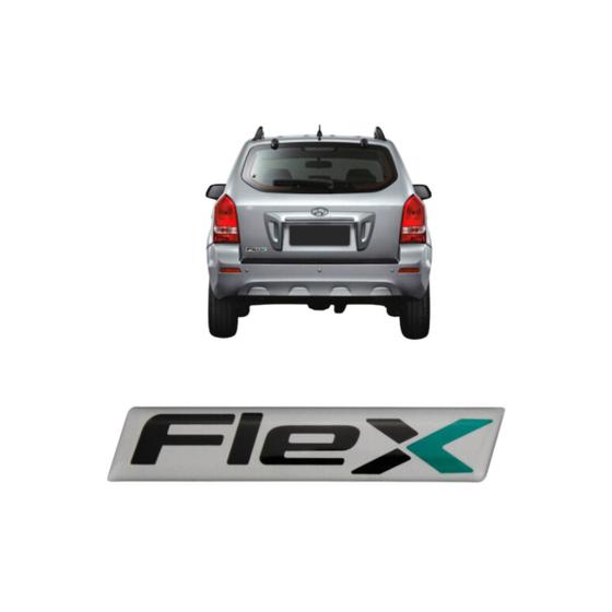 Imagem de Emblema Letreiro (FLEX) Resinado Letras Pretas Tucson 2011 a 2014