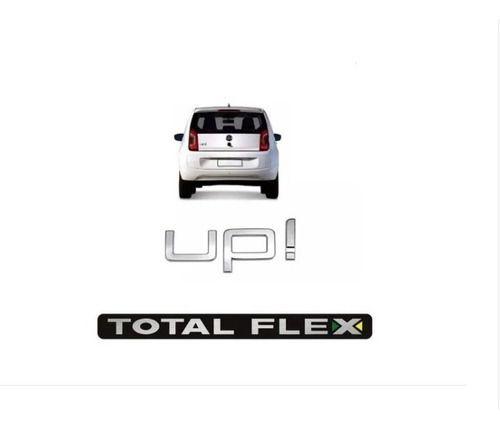 Imagem de Emblema Letreiro Vw Up! Total Flex 2014 2015 2016 2017 2pçs