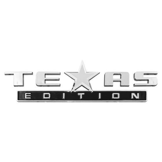 Imagem de Emblema LetreiroTexas Edition Cromado C/ Preto 7 cm x  25 cm