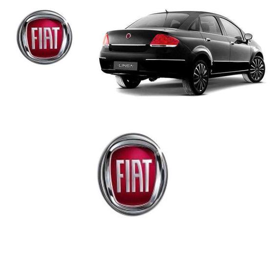 Imagem de Emblema Logotipo Traseiro Fiat Siena 95MM Vermelho Adesivo