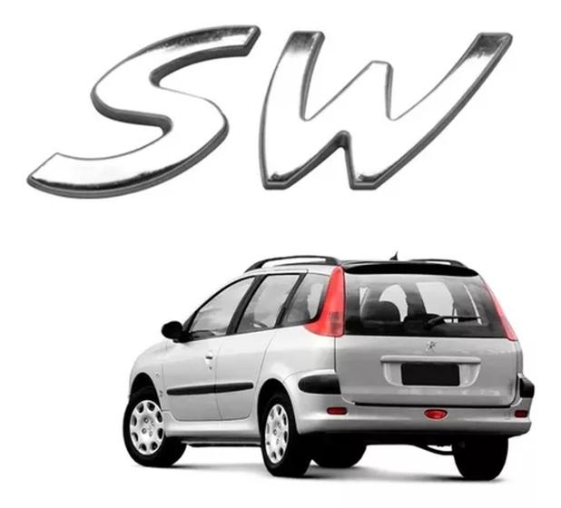 Imagem de Emblema Nome Letreiro Sw Peugeot 206 207 Cromado