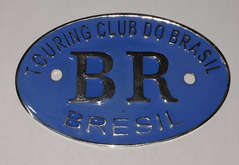 Imagem de Emblema Placa Br Touring Club De Metal Cromado