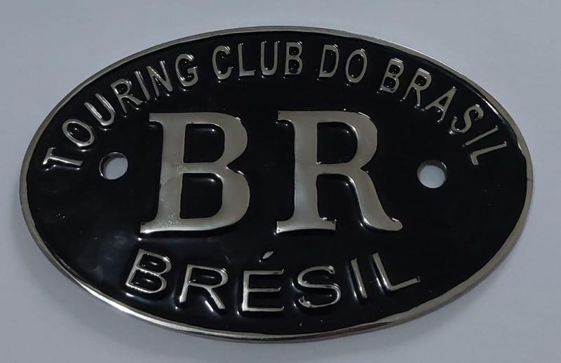 Imagem de Emblema Placa Br Touring Club De Metal Cromado