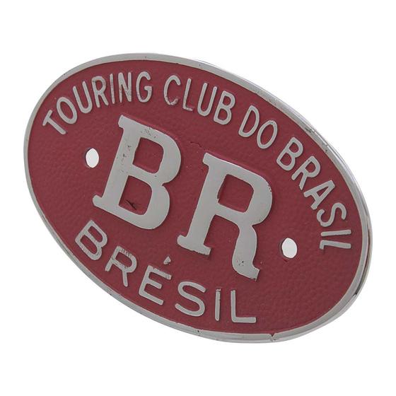 Imagem de Emblema plaqueta brasão Vermelho BR Touring Brésil