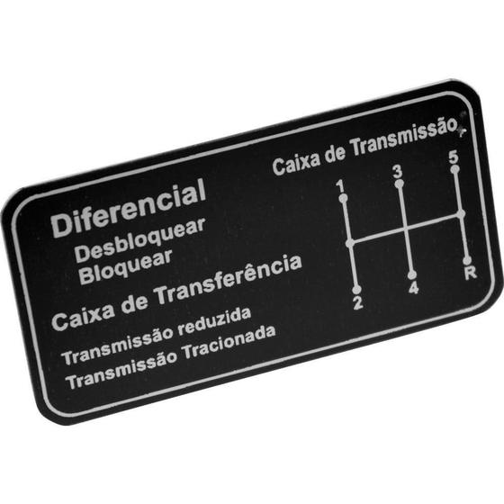 Imagem de Emblema Plaqueta Diferencial Caixa Transmissão Reduzida Lada Niva