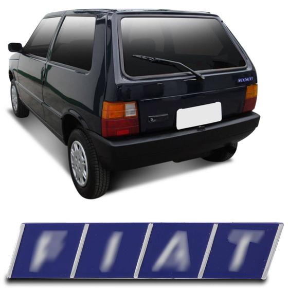 Emblema Porta Malas Tampa Traseira Fiat Uno Azul Fixação Fita Dupla Face Menor preço em Emblema Porta Malas Tampa Traseira Fiat Uno Azul Fixação Fita Dupla Face
