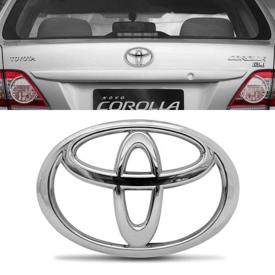 Imagem de Emblema Porta Malas Toyota Corolla 2009 Até 2017 Cromado