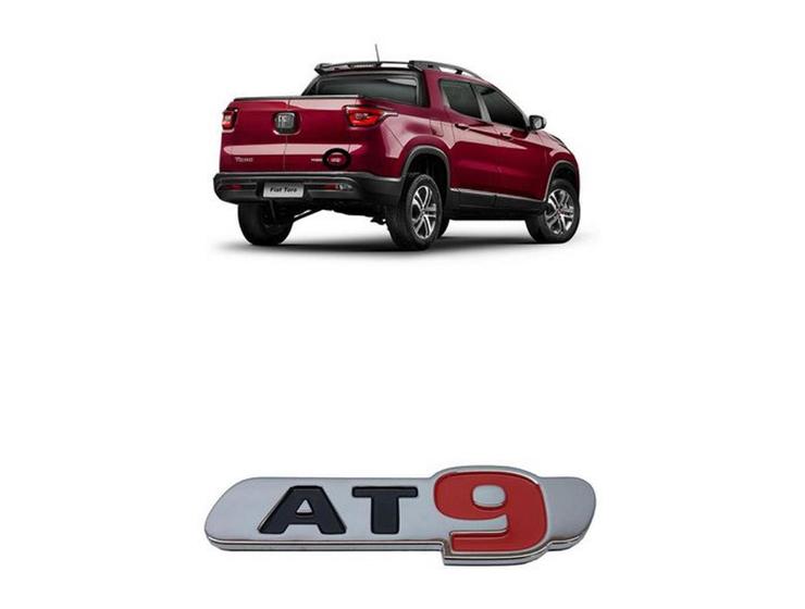 Imagem de Emblema Sigla At9 Tampa Traseira Fiat Toro 2016 2021 Mopar