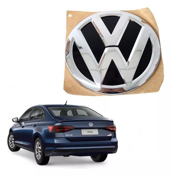 Imagem de Emblema Traseiro Cromado Volkswagen Virtus  2018 2019 2020 2021 2022 Original