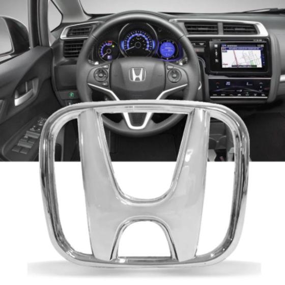 Imagem de Emblema Volante Cromado Logo Honda Civic Fit City