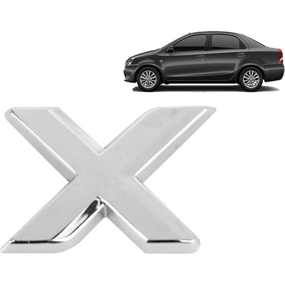 Imagem de Emblema X Etios 2013 A 2020 Cromado