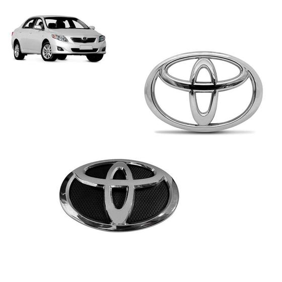 Imagem de Emblemas Grade e Porta Malas Toyota Corolla 09-13 Cromados