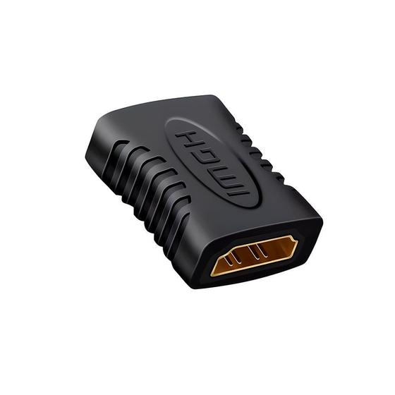 Imagem de Emenda Adaptador Hdmi Fêma Para Hdmi Fêmea - Preto